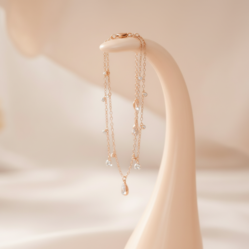 Cavigliera in lega color oro rosa