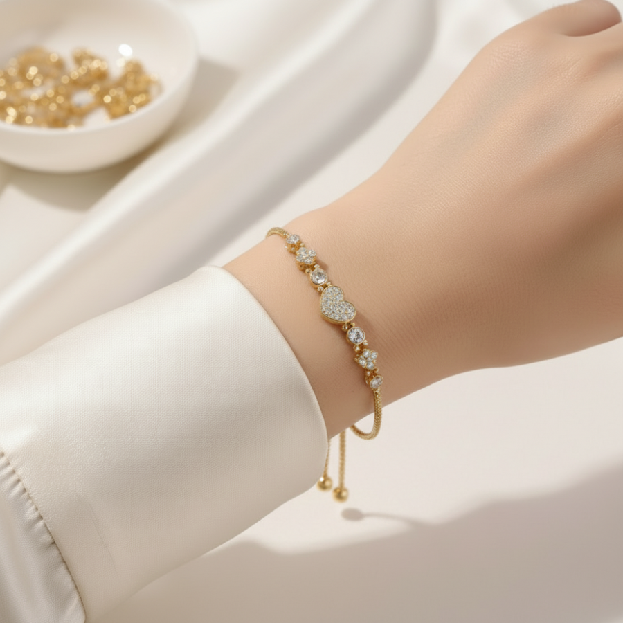 Bracciale in acciaio inossidabile dorato