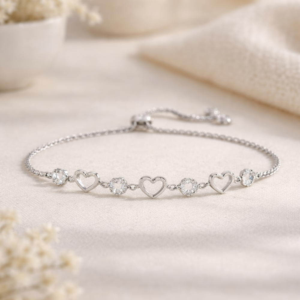 Bracciale in acciaio inossidabile color argento