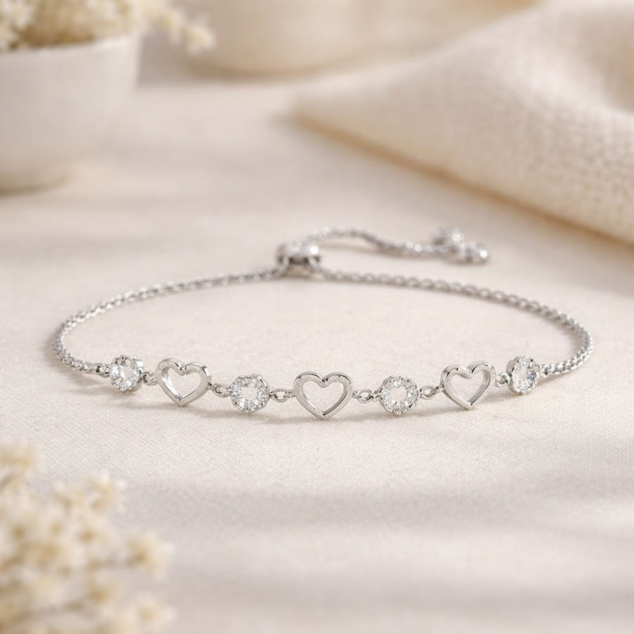 Bracciale in acciaio inossidabile color argento