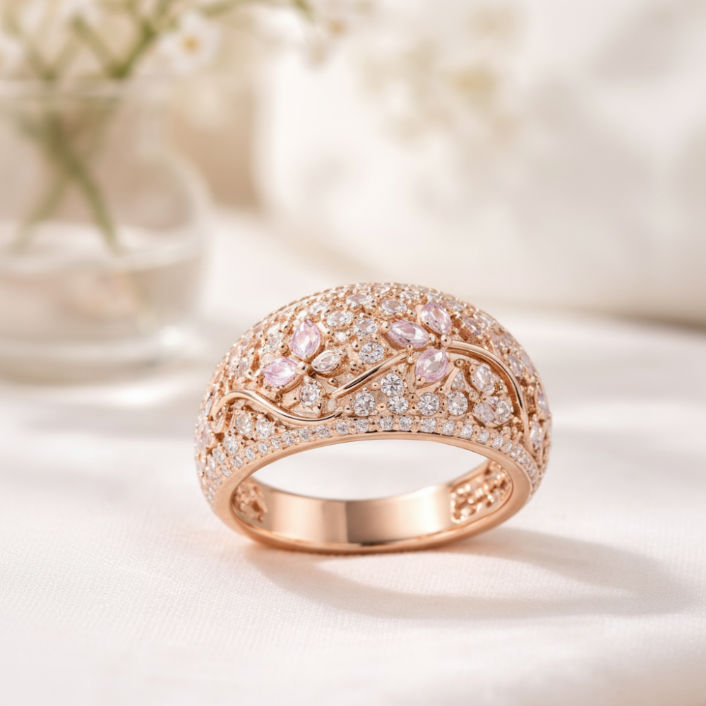 Anello in lega d'oro rosa