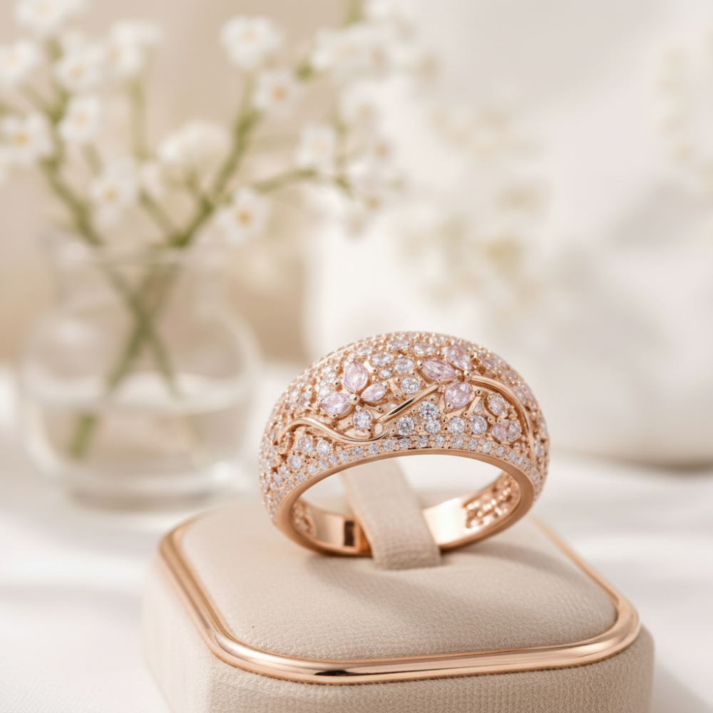 Anello in lega d'oro rosa